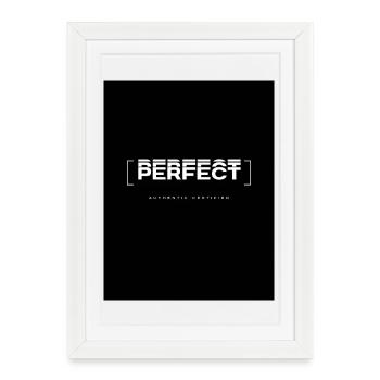 Perfect Glitch Typography - Framed poster (27 × 37 cm) - white - Front