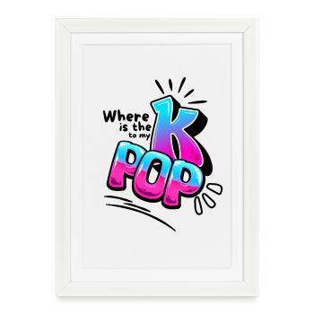Where is the K - Framed poster (27 × 37 cm) - white - Front
