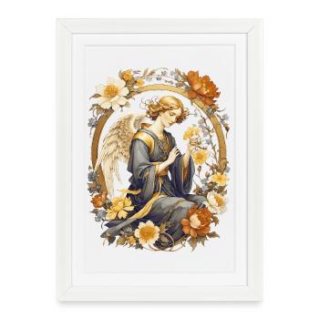 Ange - Affiche encadrée (27 × 37 cm) - blanc - Devant