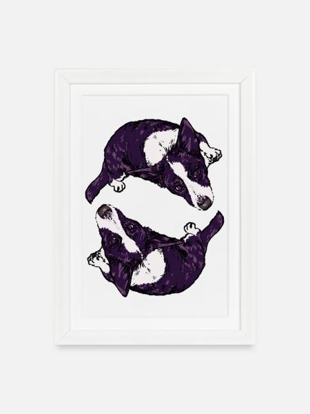CORGIS - Framed poster (27 × 37 cm) - white