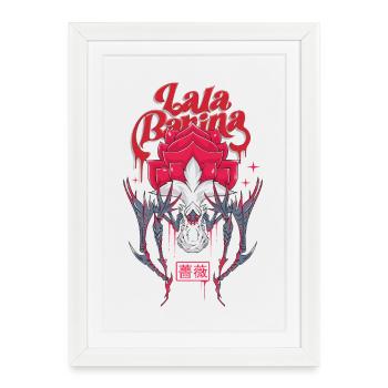Monstre Floral - Affiche encadrée (27 × 37 cm) - blanc - Devant