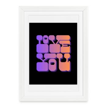 Love You - Affiche encadrée (27 × 37 cm) - blanc - Devant