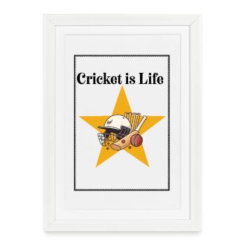 Cricket Star on the Golden Star - Framed poster (27 × 37 cm) - white - Front