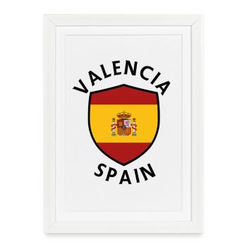 Modèle du Bouclier d’Espagne de Valence - Affiche encadrée (27 × 37 cm) - blanc - Devant