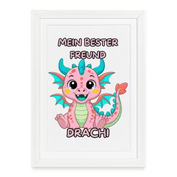 My Best Friend Drachi - Framed poster (27 × 37 cm) - white - Front