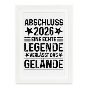 Conclusion 2026 Une légende quitte le site - Affiche encadrée (27 × 37 cm) - blanc - Devant