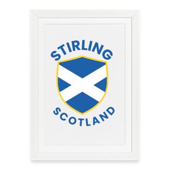 Stirling Scottish Shield Design - Framed poster (27 × 37 cm) - white - Front