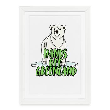 Pas touches au Groenland. - Affiche encadrée (27 × 37 cm) - blanc - Devant