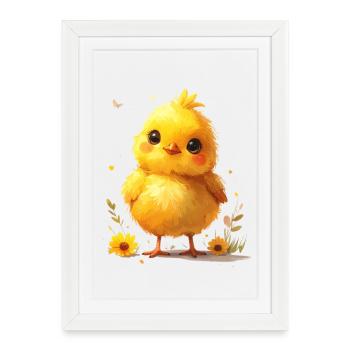Un petit petit petit mignon, adapté au printemps - Affiche encadrée (27 × 37 cm) - blanc - Devant