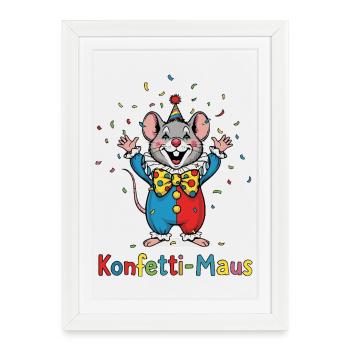 Confettis de fête foraine, Chemise costume amusante et mignonne - Affiche encadrée (27 × 37 cm) - blanc - Devant