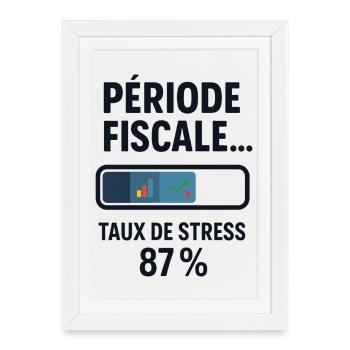 Fiscal period: slow loading, fast coffee - Framed poster (27 × 37 cm) - white - Front