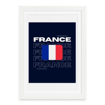 France - Framed poster (27 × 37 cm) - white - Front