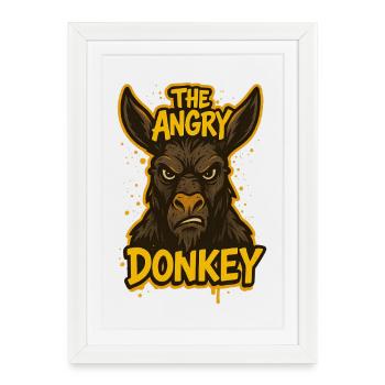 The angry donkey - Framed poster (27 × 37 cm) - white - Front