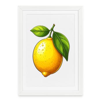 lemon - Framed poster (27 × 37 cm) - white - Front