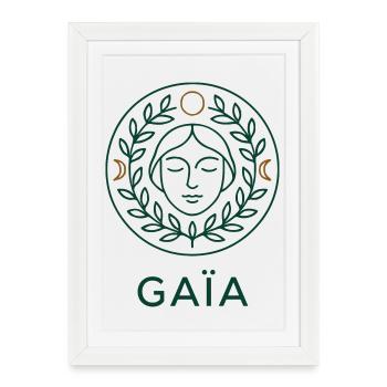 Gaia - Mother Nature - Life - Moon - Framed poster (27 × 37 cm) - white - Front