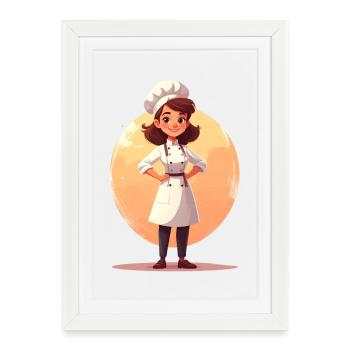 cuire - Affiche encadrée (27 × 37 cm) - blanc - Devant