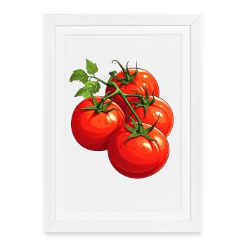 Tomates - Affiche encadrée (27 × 37 cm) - blanc - Devant