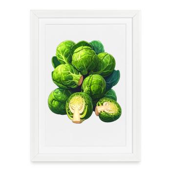 choux de Bruxelles - Affiche encadrée (27 × 37 cm) - blanc - Devant
