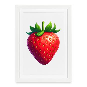 Strawberry - Framed poster (27 × 37 cm) - white - Front