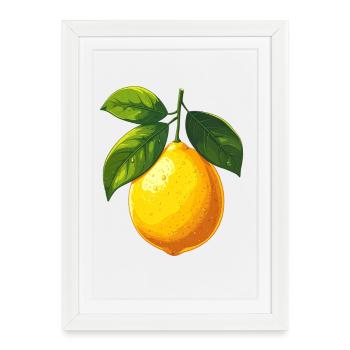 lemon - Framed poster (27 × 37 cm) - white - Front