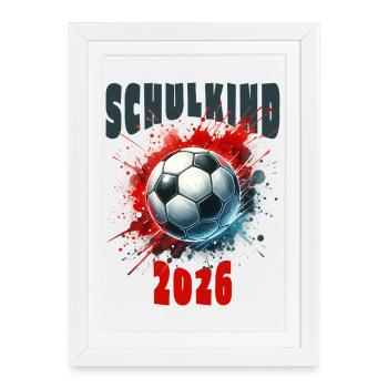 Écolier 2026 - Football - Affiche encadrée (27 × 37 cm) - blanc - Devant