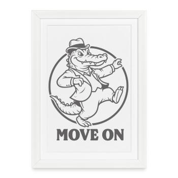 SKLLIGATOR dansant en costume - Affiche encadrée (27 × 37 cm) - blanc - Devant