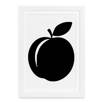 Peach Silhouette – Sweet Summer Design - Framed poster (27 × 37 cm) - white - Front