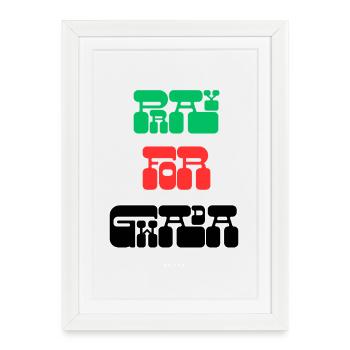PRAY FOR GWADA - Affiche encadrée (27 × 37 cm) - blanc - Devant