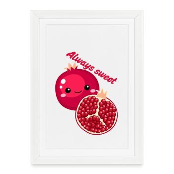 Always Sweet Pomegranate Charm - Framed poster (27 × 37 cm) - white - Front