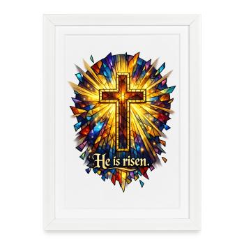 he is risen - Framed poster (27 × 37 cm) - white - Front