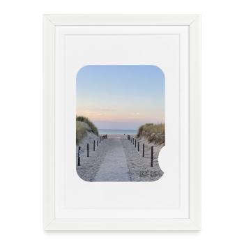 Dune path by the sea sunset - Framed poster (27 × 37 cm) - white - Front