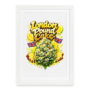 London Pound Cake Graffiti Print - Framed poster (27 × 37 cm) - white - Front