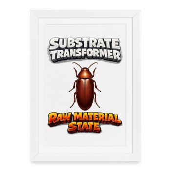 Une illustration détaillée du Stegobium Paniceum - Affiche encadrée (27 × 37 cm) - blanc - Devant