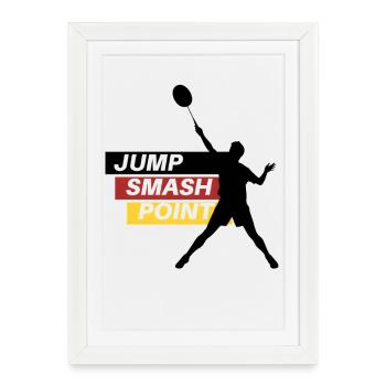 Jump Smash Point - Framed poster (27 × 37 cm) - white - Front