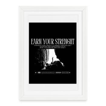 Black_White|Modern|Typographic|StreetwearTshirtpro - Framed poster (27 × 37 cm) - white - Front