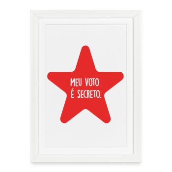 Meu voto é secreto - Framed poster (27 × 37 cm) - white - Front