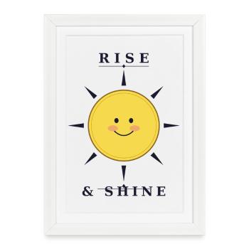 RISE AND SHINE - Framed poster (27 × 37 cm) - white - Front
