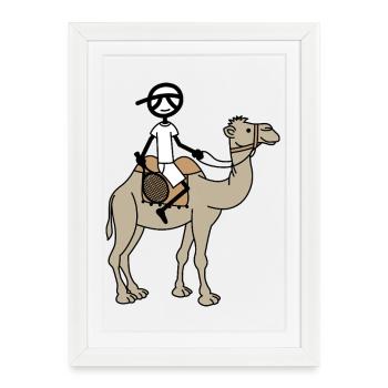 Pallino d’Arabie - Affiche encadrée (27 × 37 cm) - blanc - Devant