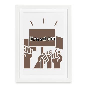 Freedom - Affiche encadrée (27 × 37 cm) - blanc - Devant