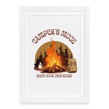 Camper's mood - Affiche encadrée (27 × 37 cm) - blanc - Devant