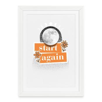 Recommencez - Affiche encadrée (27 × 37 cm) - blanc - Devant
