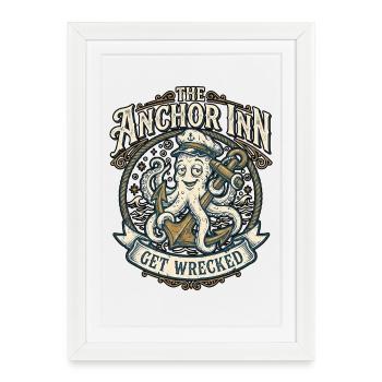 Coastal pub - Framed poster (27 × 37 cm) - white - Front
