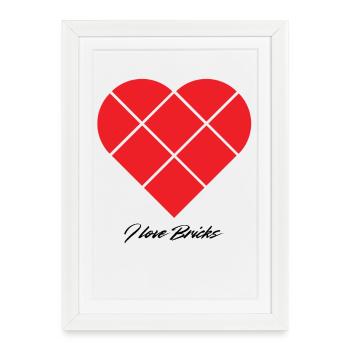 Blocs de pincement cardiaque - Affiche encadrée (27 × 37 cm) - blanc - Devant