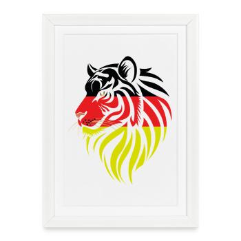 Alemania - Germany - Tiger Flags - Framed poster (27 × 37 cm) - white - Front