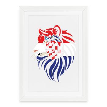 Croacia - Croatie - Tiger Flags - Affiche encadrée (27 × 37 cm) - blanc - Devant