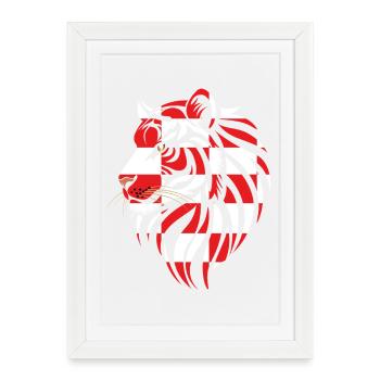 Croacia - Croatie - Drapeau du Tigre - Affiche encadrée (27 × 37 cm) - blanc - Devant
