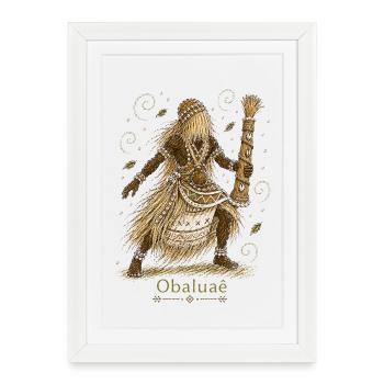 Obaluaê - Framed poster (27 × 37 cm) - white - Front