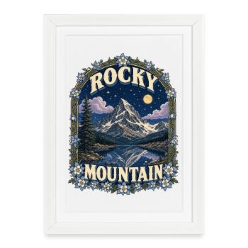 Rocky Mountain National Park USA Colorado Wandern  - Affiche encadrée (27 × 37 cm) - blanc - Devant
