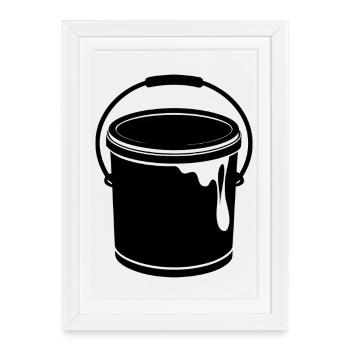 Paint can - Framed poster (27 × 37 cm) - white - Front