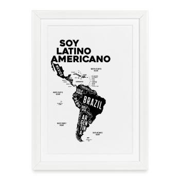 Soy Latino Americano - Framed poster (27 × 37 cm) - white - Front